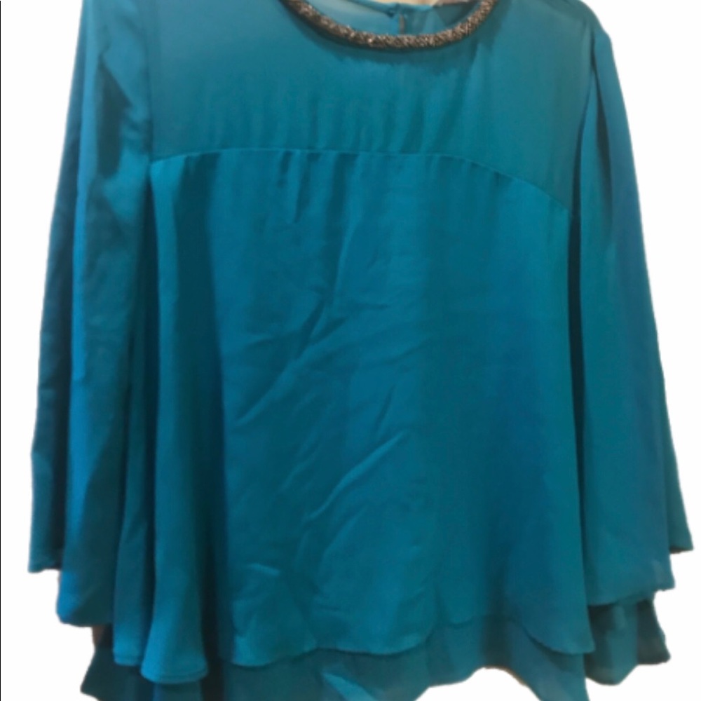 Soulmates turquoise blouse